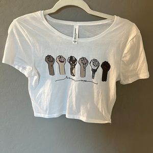 Women empowerment cropped tee